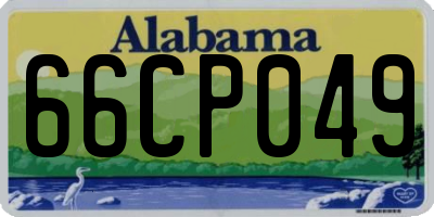 AL license plate 66CP049