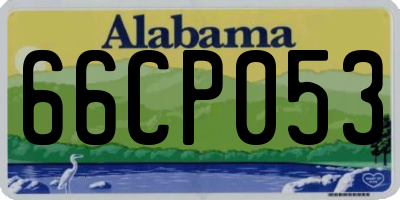 AL license plate 66CP053