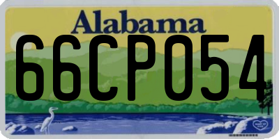 AL license plate 66CP054