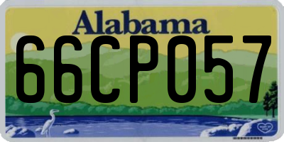 AL license plate 66CP057