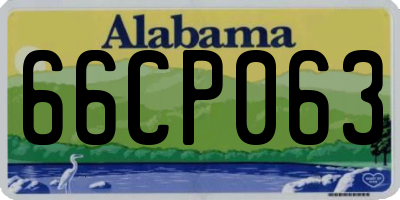 AL license plate 66CP063