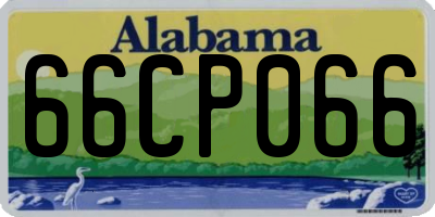 AL license plate 66CP066