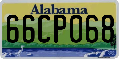 AL license plate 66CP068