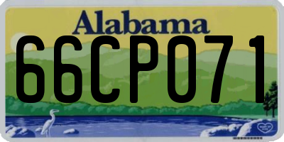 AL license plate 66CP071
