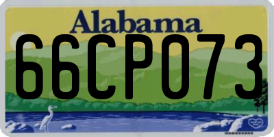 AL license plate 66CP073