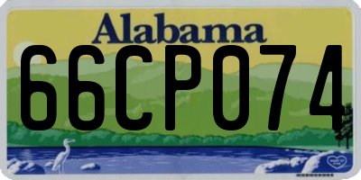 AL license plate 66CP074