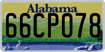 AL license plate 66CP078