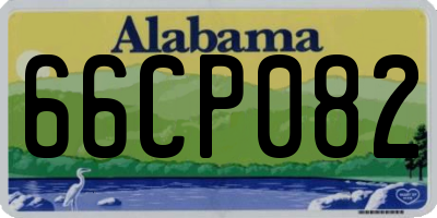 AL license plate 66CP082