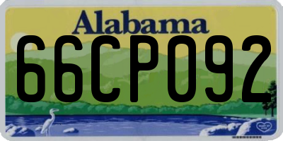AL license plate 66CP092
