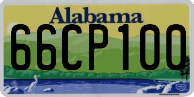 AL license plate 66CP100