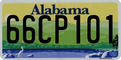 AL license plate 66CP101