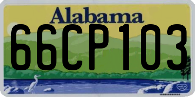 AL license plate 66CP103