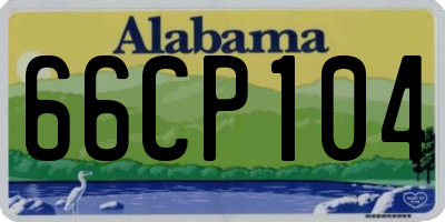 AL license plate 66CP104