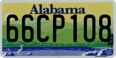 AL license plate 66CP108