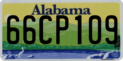 AL license plate 66CP109