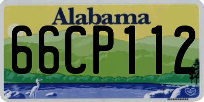 AL license plate 66CP112