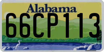 AL license plate 66CP113