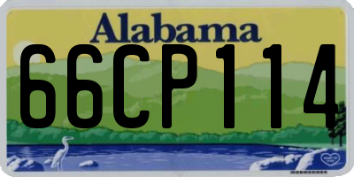 AL license plate 66CP114