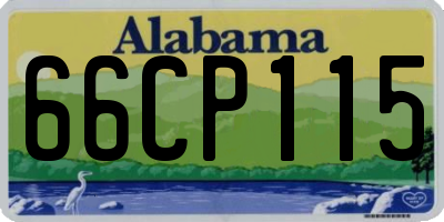 AL license plate 66CP115