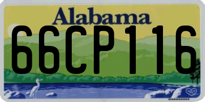 AL license plate 66CP116