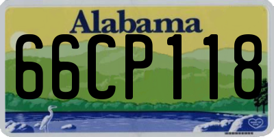AL license plate 66CP118