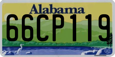 AL license plate 66CP119