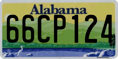 AL license plate 66CP124