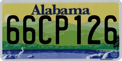 AL license plate 66CP126