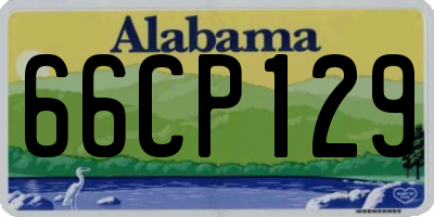 AL license plate 66CP129