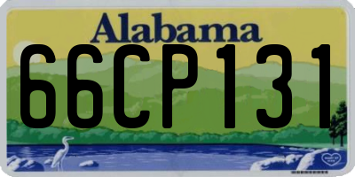 AL license plate 66CP131