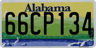 AL license plate 66CP134