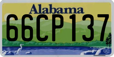 AL license plate 66CP137