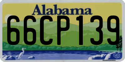AL license plate 66CP139