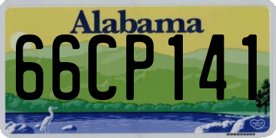AL license plate 66CP141