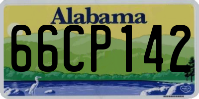AL license plate 66CP142