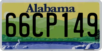 AL license plate 66CP149