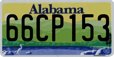 AL license plate 66CP153
