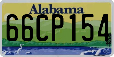 AL license plate 66CP154