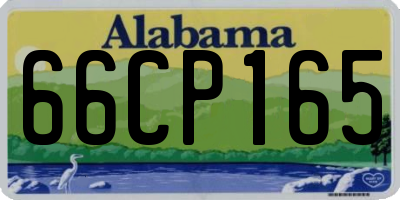 AL license plate 66CP165