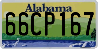 AL license plate 66CP167