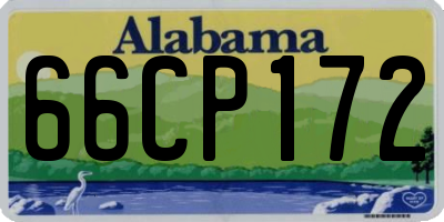 AL license plate 66CP172