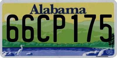 AL license plate 66CP175