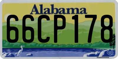 AL license plate 66CP178