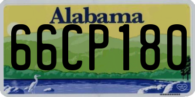 AL license plate 66CP180