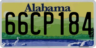 AL license plate 66CP184