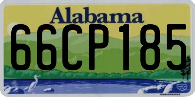 AL license plate 66CP185