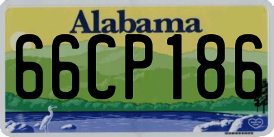 AL license plate 66CP186