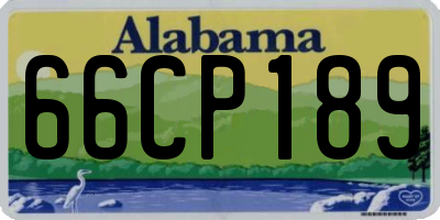 AL license plate 66CP189