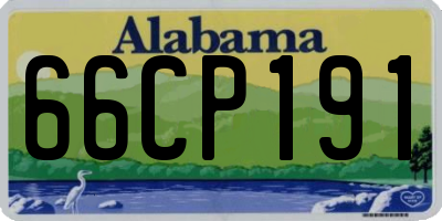 AL license plate 66CP191