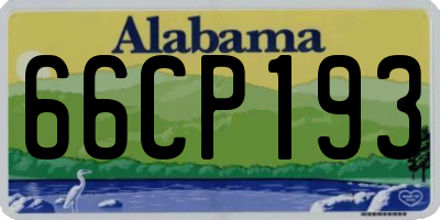 AL license plate 66CP193